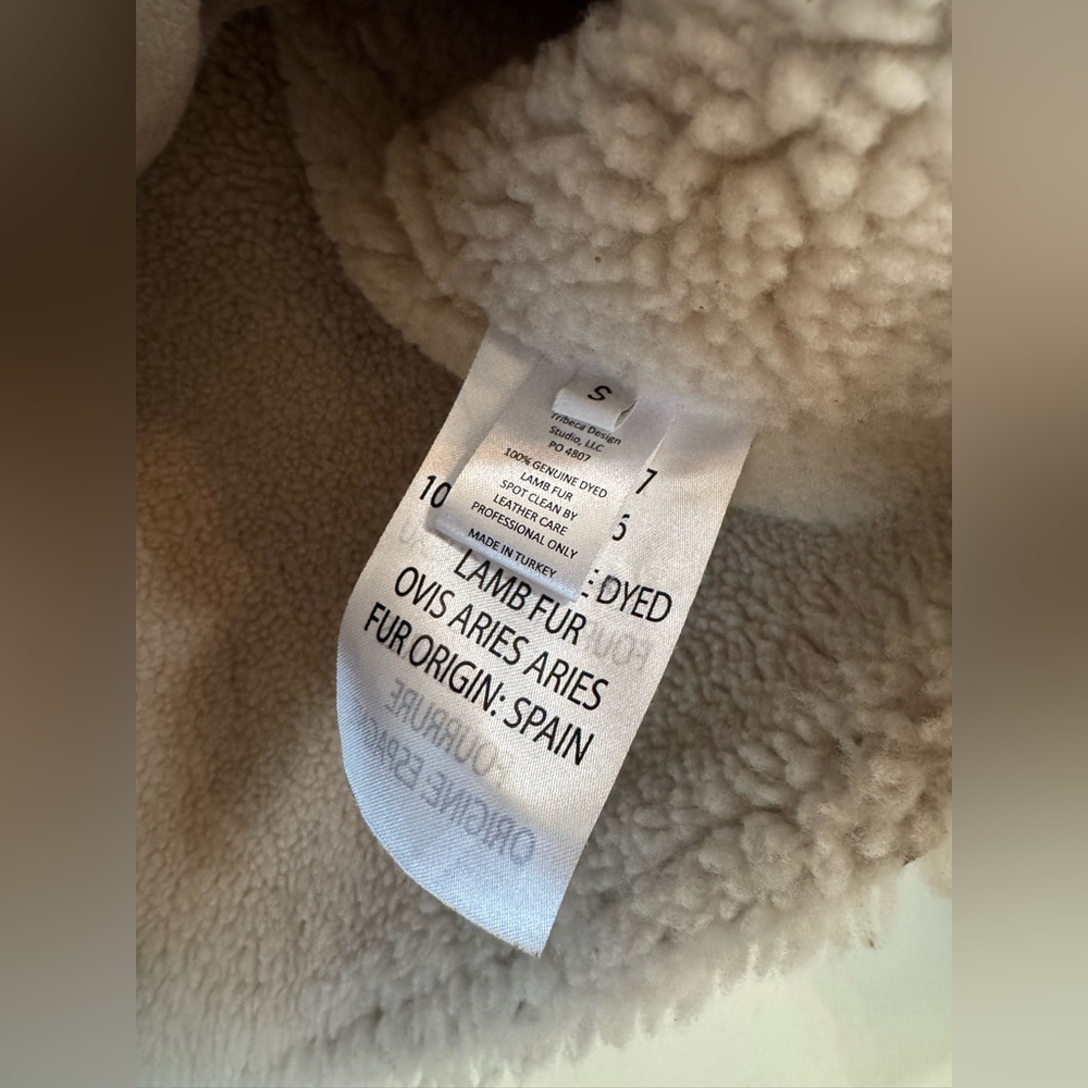 Nili Lotan Eleanor Coat Jacket Suede Lamb Fur Camel Size Small - Picture 3 of 5
